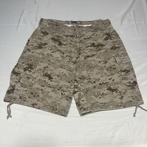 Y2K Evolution Cargo Shorts Men 38 Brown Digital Camouflage Baggy Skater